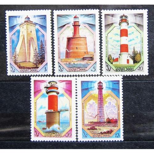 Марки СССР 1983 года. Маяки Балтийского моря. MNH