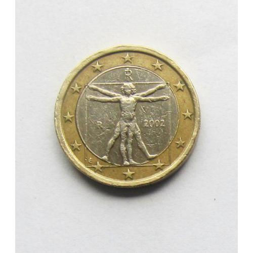 Монета 1 евро, 2002 год, Италия