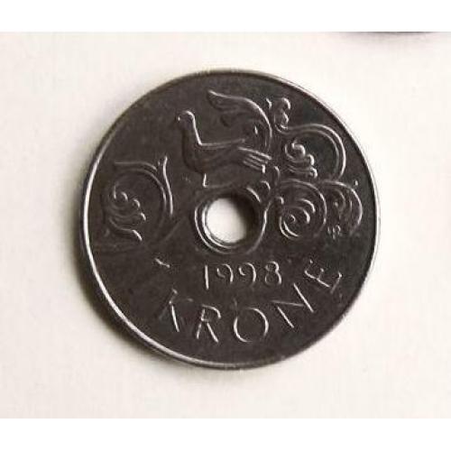 Монета 1 крона 1998 год, Норвегия