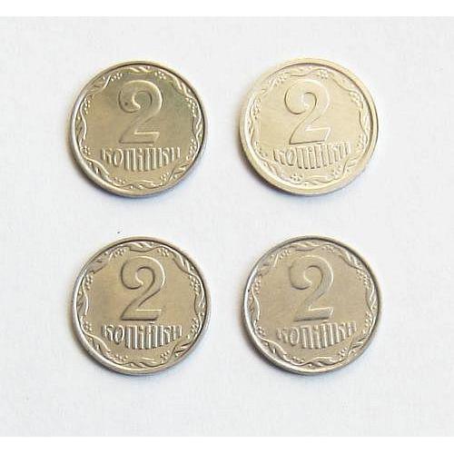 Монета 2 копейки 1993, 1994, 2005, 2008, 2009, 2011 г.г. 6 шт., Украина