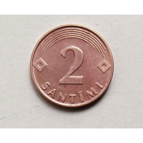 Монета 2 сантима 2000 год, Латвия
