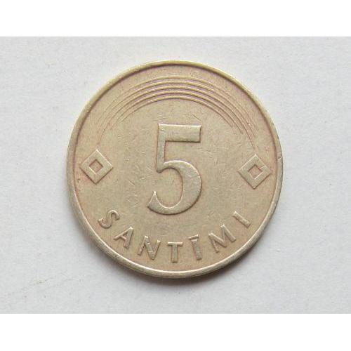 Монета 5 сантимов 1992 год, Латвия