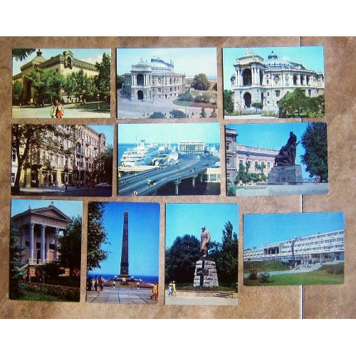 Одесса, набор цветных открыток, 10 шт., 1966 год