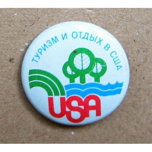 Значок Туризм и отдых с США, USA.