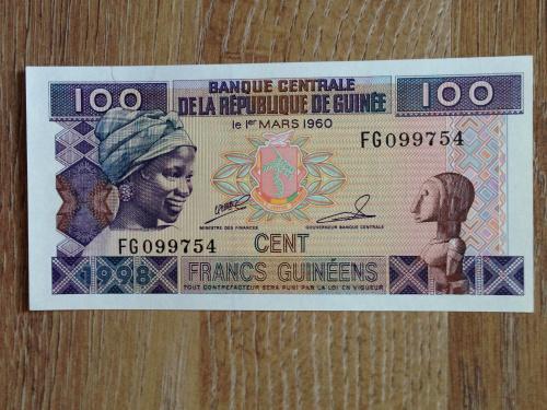Банкнота 100 франков Гвинея 1960
