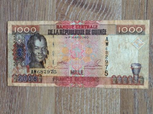 Банкнота 1000 франков Гвинея 1960