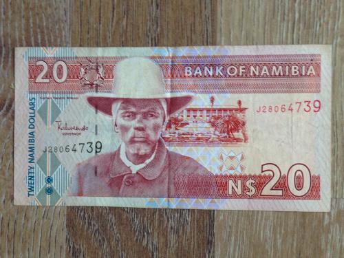 Банкнота 20 долларов Намибия