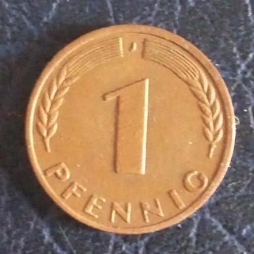  1 пфенниг  1950 "J"  Германия (Федеративная республика)