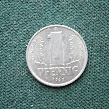  1 пфенниг  1960 А Германия (ГДР)
