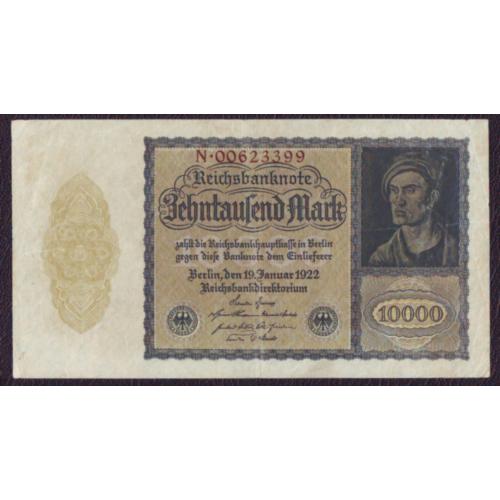  10 000 марок 1922  Сер.N  Германия