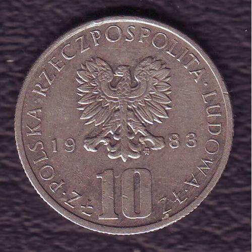  10 злотых 1983 Польша  Болеслав Прус.