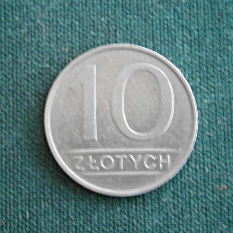  10 злотых 1986 Польша