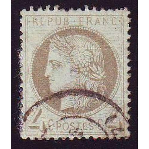 1871 -1873 Церера  4 с.- Линии или черточки на шее. Цветная бумага. 