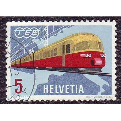 1962  Швейцария  Железная дорога | Карты | Локомотивы || Транспорт