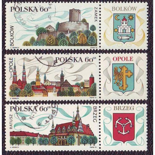  Польша 1970 Туризм Города Замки Гербы Архитектура
