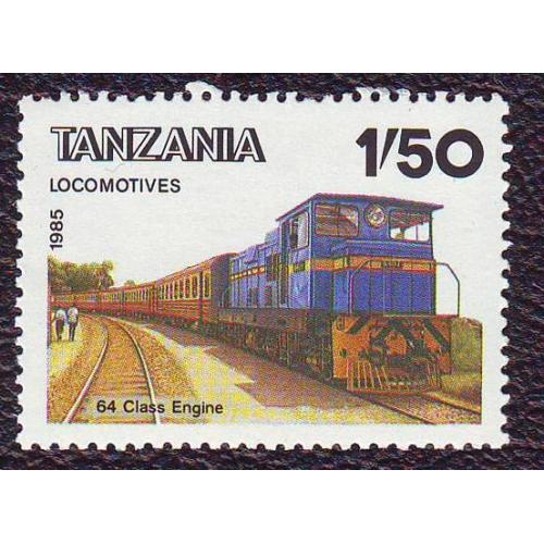  Танзания 1985 Транспорт  Железная дорога Поезда  Локомотивы Вагоны Негашена