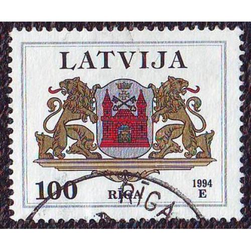 1994 Латвия  Геральдические животные  Гербы Рига 