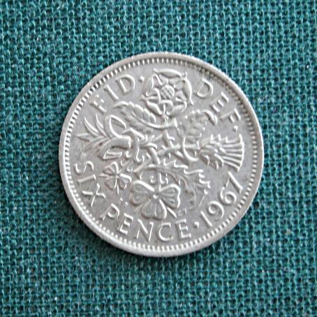 1967  Великобритания 1967  6 пенсов 