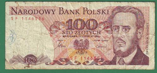  100 злотых 1986  Польша