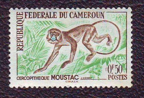 Камерун 1962 Фауна  Мартышка   Негашеная
