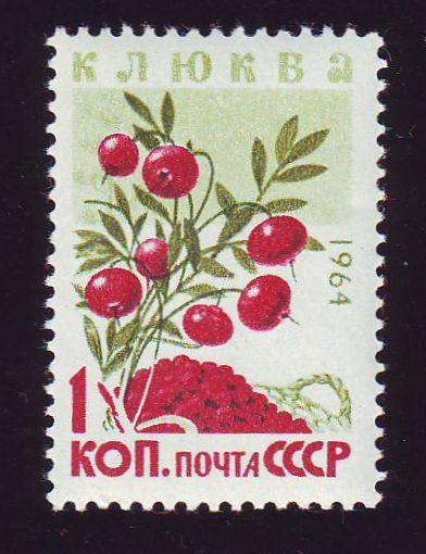 СССР 1964 Флора  Плоды Клюква  Негашеная