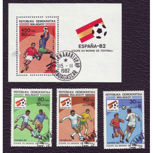   Мадагаскар 1982 Спорт Футбол Чемпионат мира  Серия + Блок