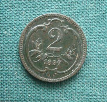 Монета 2 геллера  1897г .Австро-Венгрия.