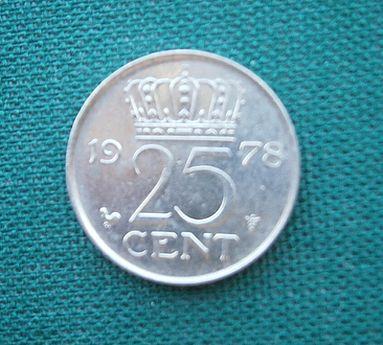  25 центов 1978  Нидерланды