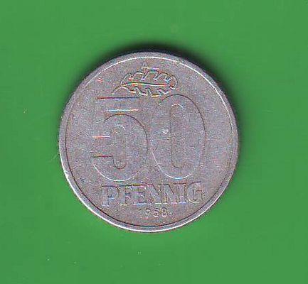  Германия (ГДР)  50 пфеннигов  1958 А 