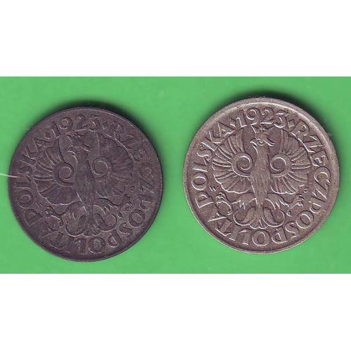Польша 10 грошей 1923 +10 грошей Генерал губернаторство Выпушены в 1939 во время окупации Германией