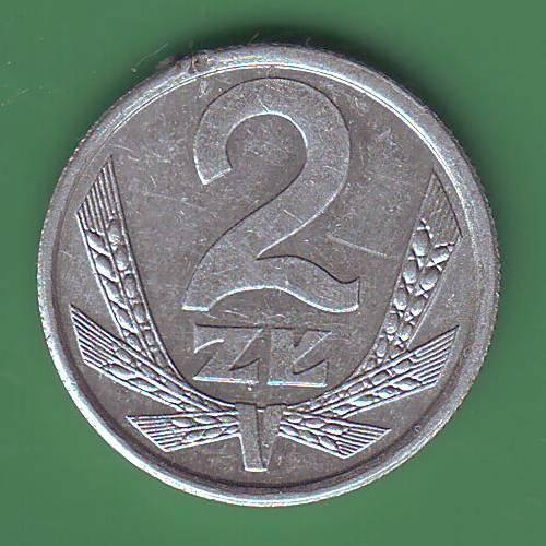 Польша 2 злотых  1989 