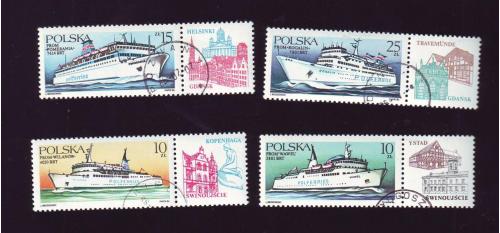   Польша 1986 Корабли Паромы  Пассажирские корабли