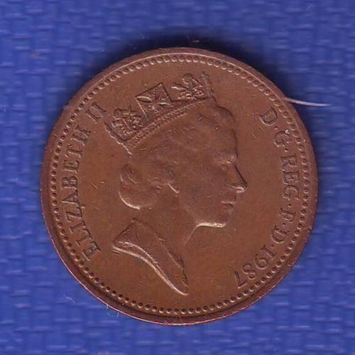  Великобритания 1987  1 пенни