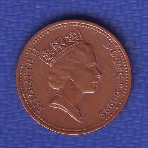  Великобритания 1992  1 пенни