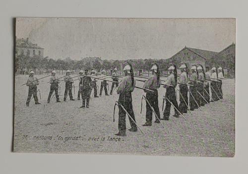 Французская армия Форма и амуниция солдат Первая мировая война. Кавалерия Тренировка с копьями