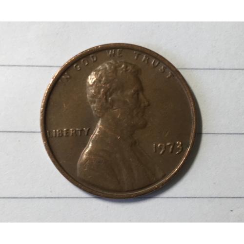 Монета 1 цент 1973 год 