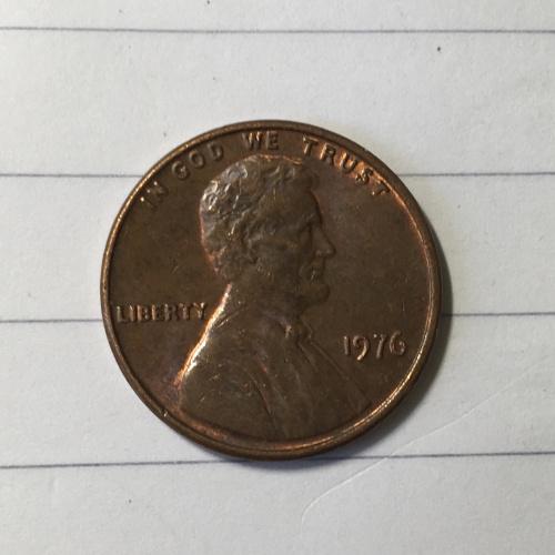 Монета 1 цент 1976 год 
