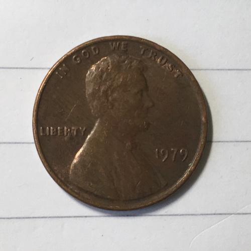 Монета 1 цент 1979 год 