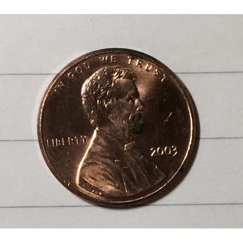 Монета 1 цент 2003 год 