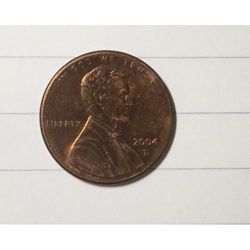 Монета 1 цент 2004 год "D"