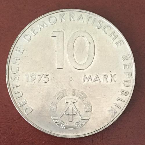 Монета 10 марок, медь-никель,1975 год,Германия