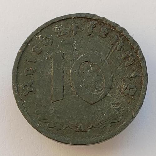 Монета 10 пфеннигов 1942 А
