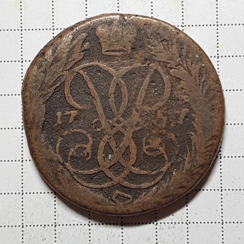 Монета 2 копейки 1757 год  2 Копійки 1757 рік 