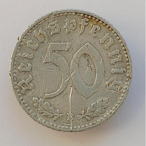 Монета 50 пфеннигов 1940 A