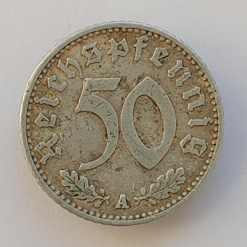 Монета 50 пфеннигов 1943 A
