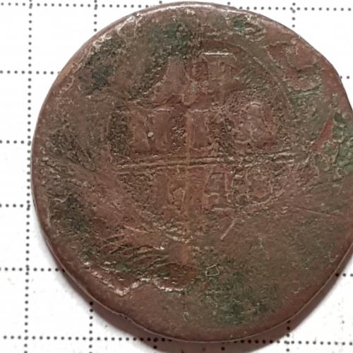 Монета денга 1748 год 