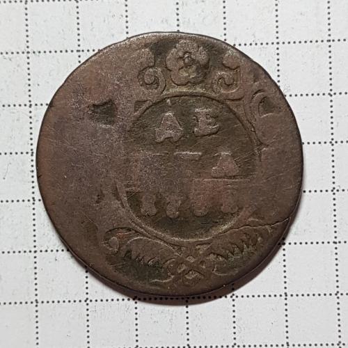 Монета денга 1752 год