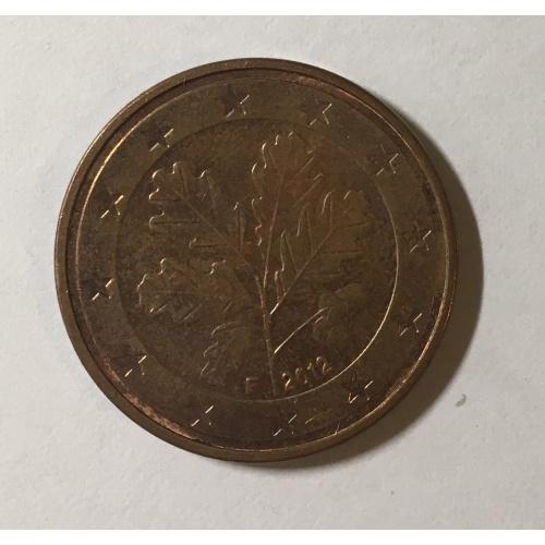 Монета Германия 5 евроцентов, 2012 год 