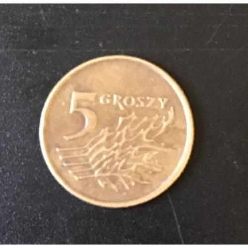 Монета Польша 5 грошей,1998