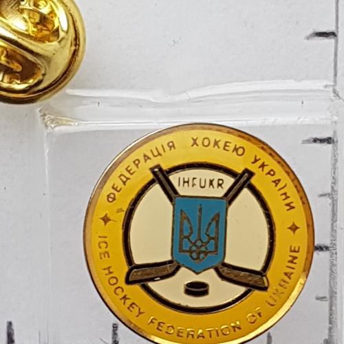 Значок Федерація хокею України Ice hockey federation of Ukraine